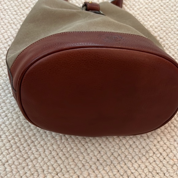 ๐๐HP๐พ๐พGhurka. The original and best. Khaki canvas/leather/brass bucket bag. - Picture 5 of 16